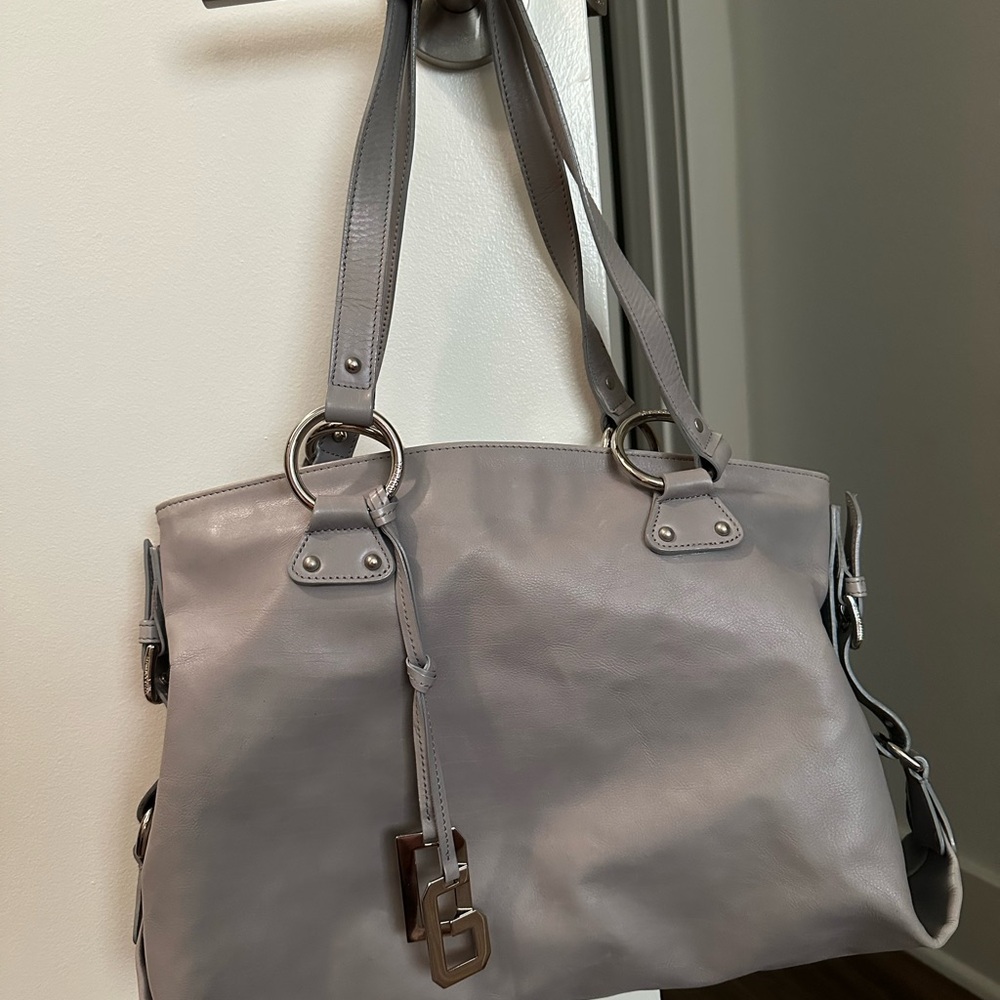Dolce & Gabbana Gray Leather Shoulder Bag